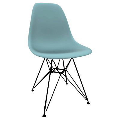 Vitra Eames DSR 43cm Side Chair Ice Grey / Black